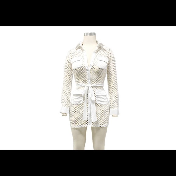 White Fishnet Dress. - Picture 1 of 1